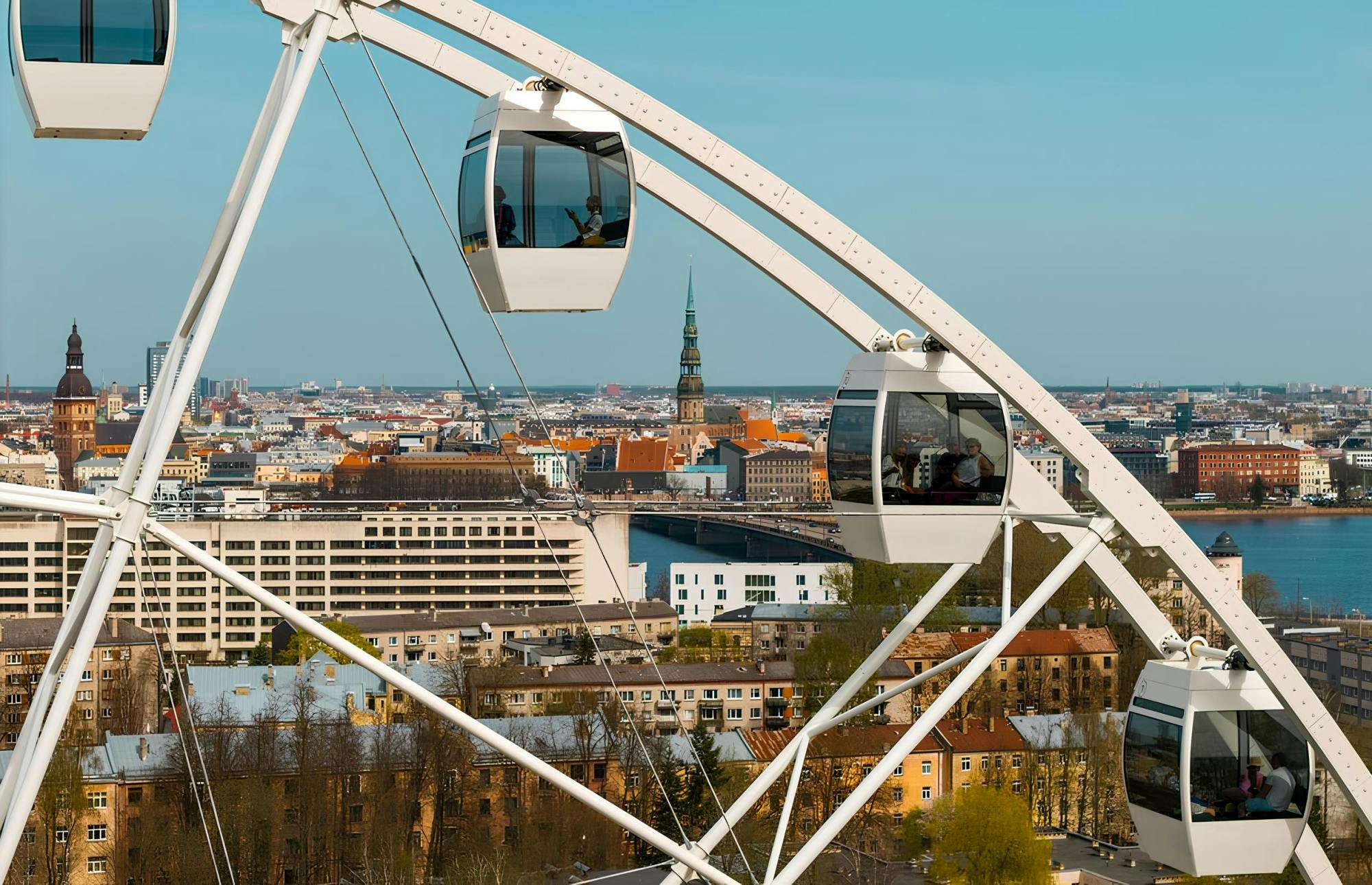 Riga Rise observation wheel with digital art gallery