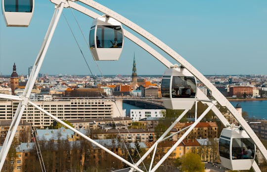 Riga Rise observation wheel with digital art gallery
