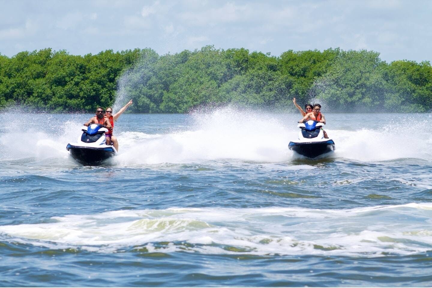 Wave runner adventure in Puerto Maya