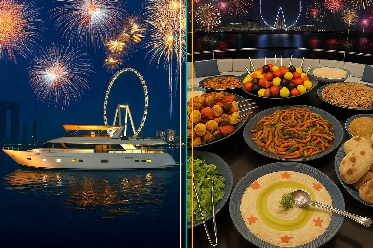 New Year’s Eve luxury yacht with fireworks view and BBQ dinner