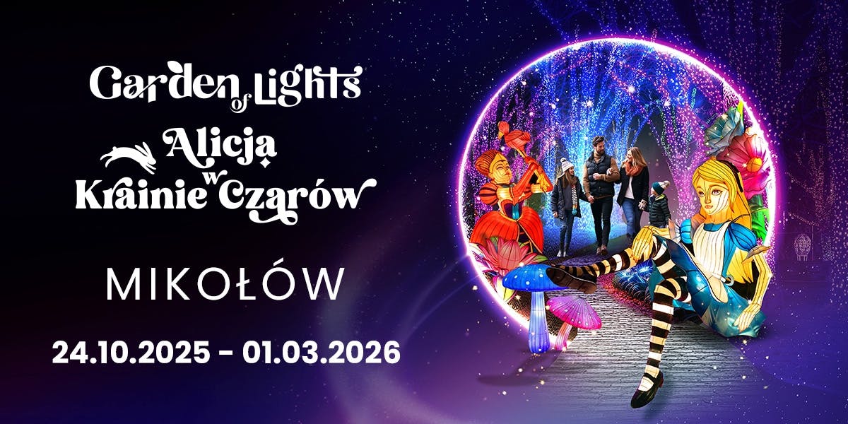 Alice in Wonderland Garden Lights exhibition in Mikołów