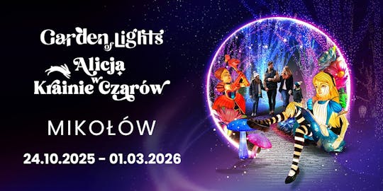 Alice in Wonderland Garden Lights exhibition in Mikołów