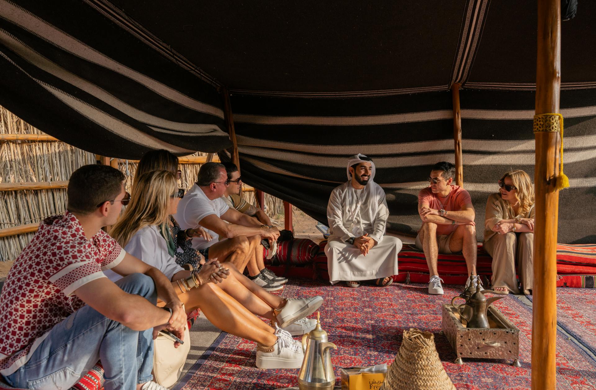 Story of Dubai tour via traditional trolley with traditional dinner