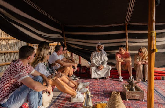 Story of Dubai tour via traditional trolley with traditional dinner