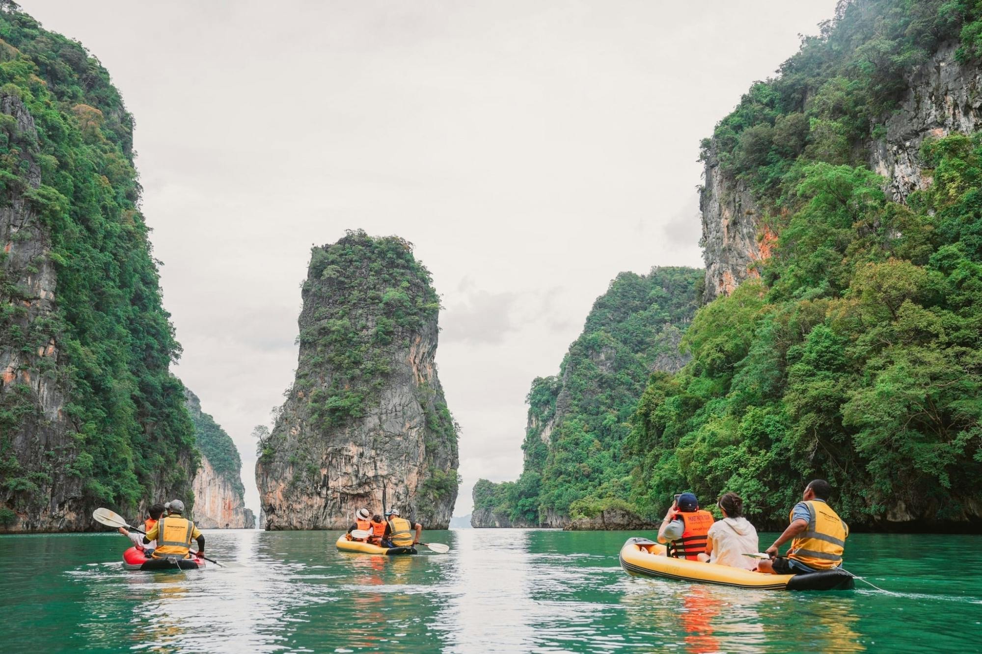 Full-day island-hopping tour with canoeing from Phuket