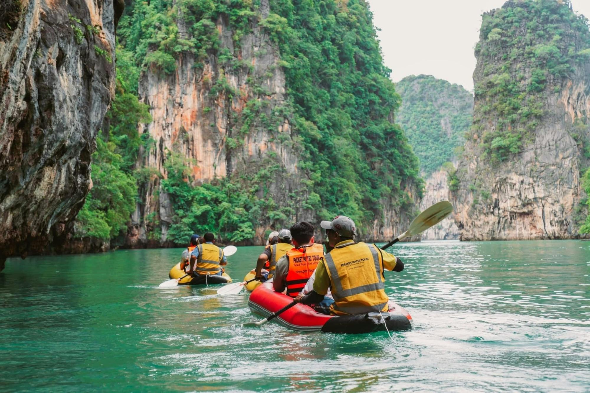 Full-day island-hopping tour with canoeing from Phuket