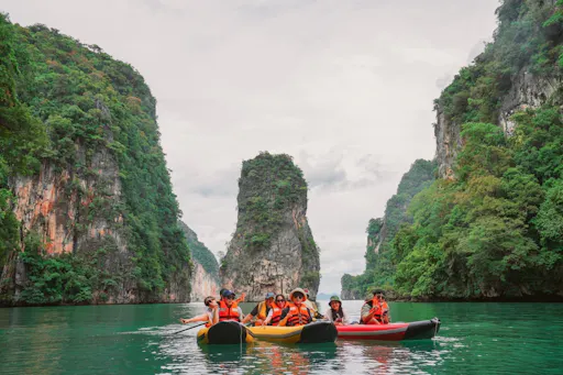 Full-day island-hopping tour with canoeing from Phuket