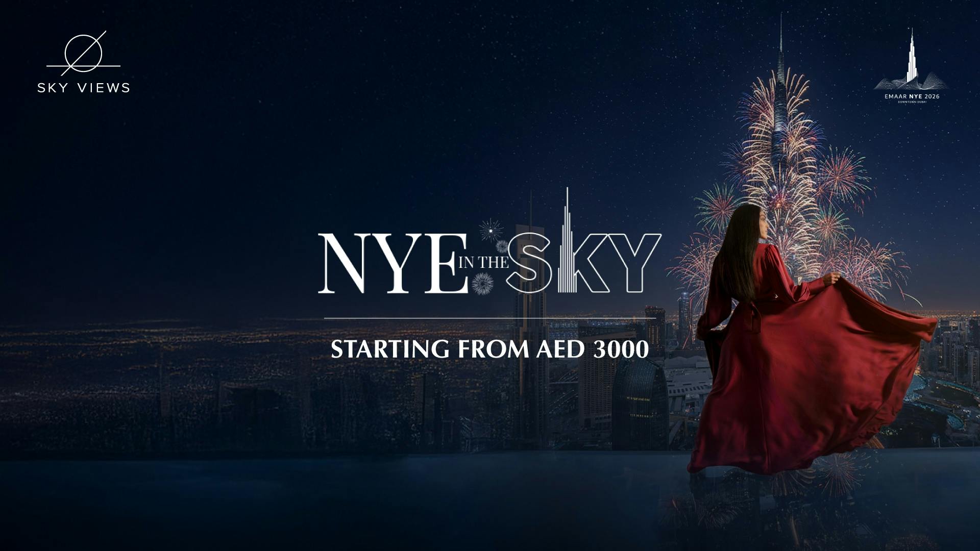 NYE in the sky with fireworks and dinner at Sky Views Observatory