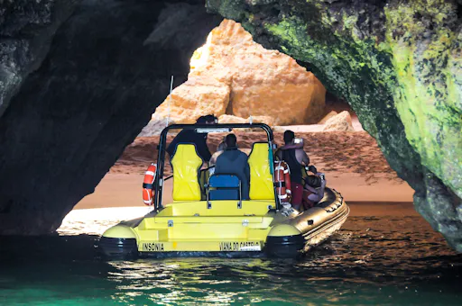 Insonia Cave and Dolphins Speedboat with Transport from Albufeira