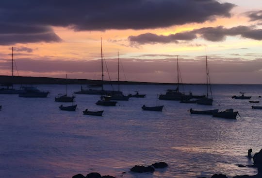 Romantic sunset boat cruise in Sal Rei Bay
