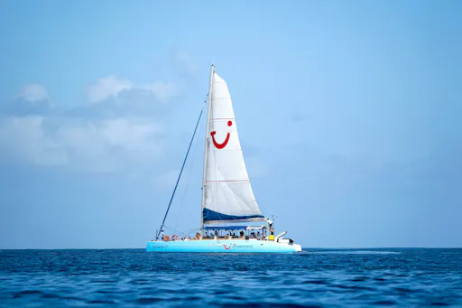 Catamaran cruise with lunch at a beach restaurant