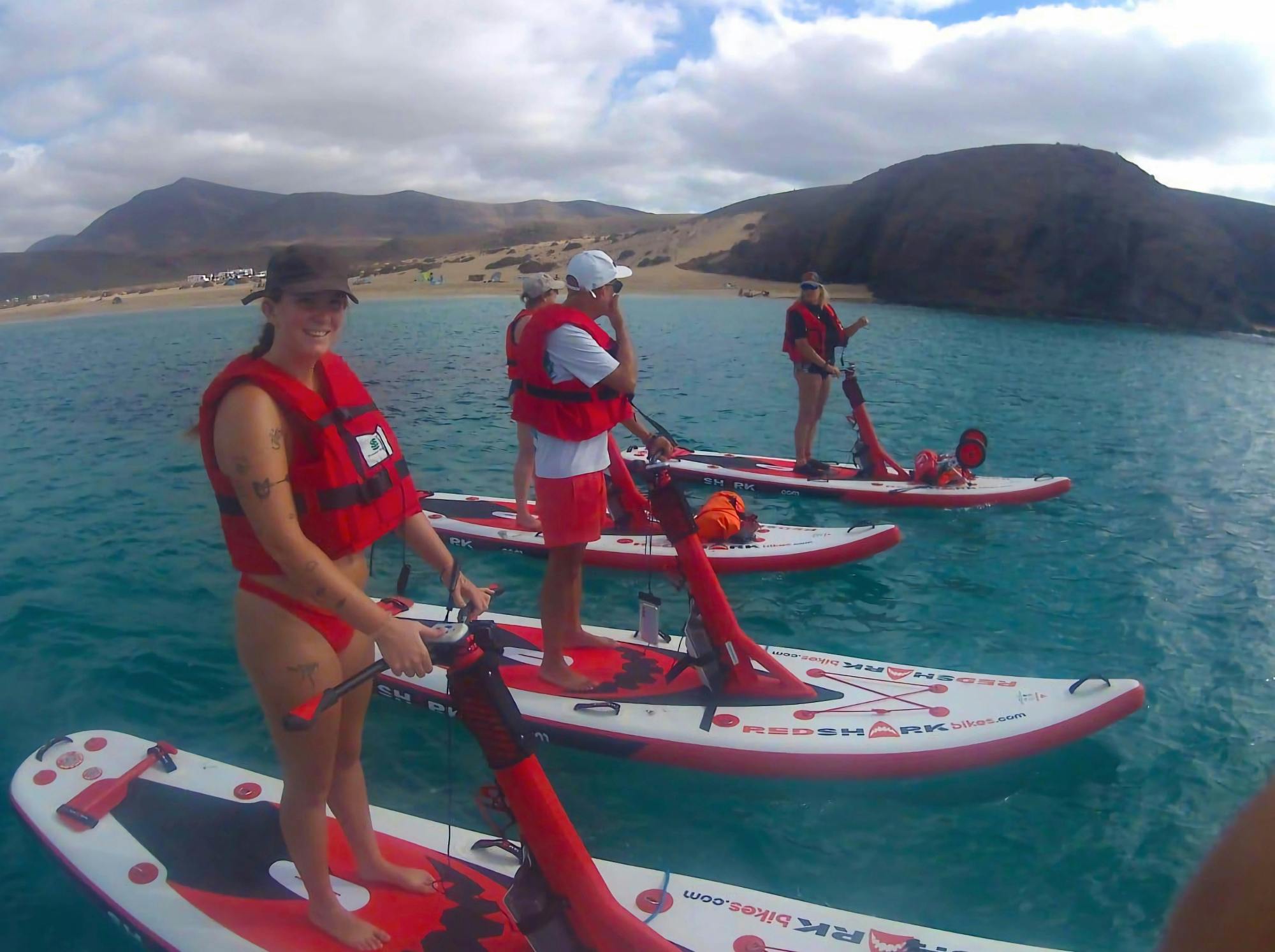 Lanzarote electric paddleboard and snorkelling tour