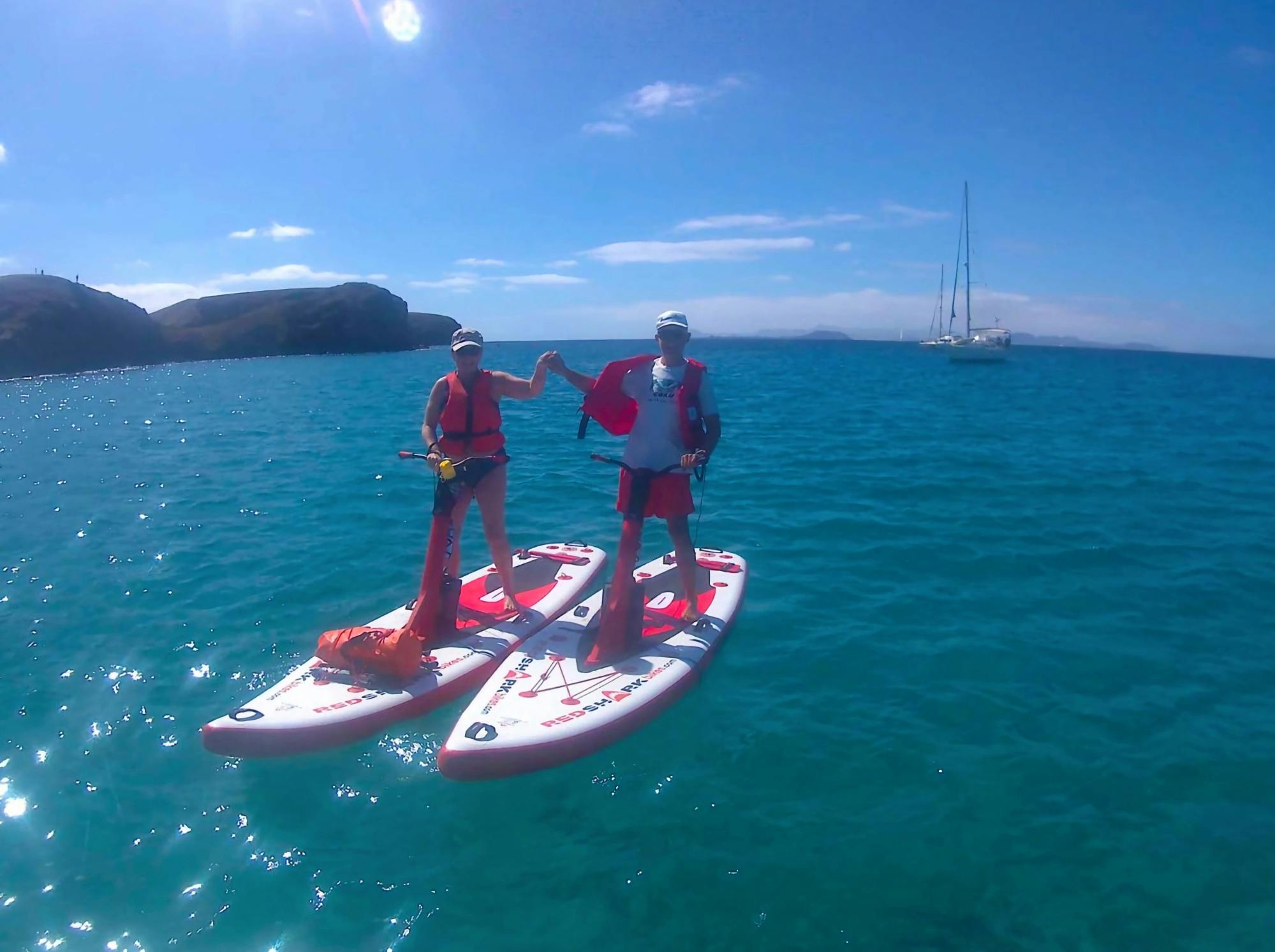 Lanzarote electric paddleboard and snorkelling tour
