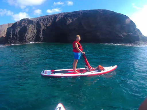 Lanzarote electric paddleboard and snorkelling tour