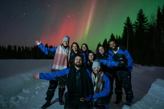 Santa Claus and Northern Lights experience with photographer