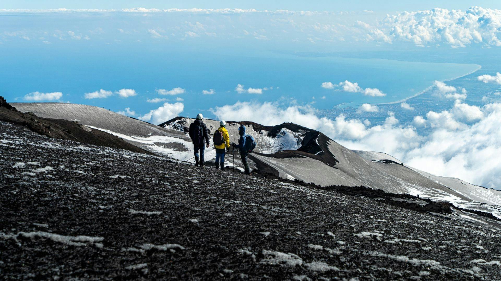 Guided summit trek to Mount Etna crater with cable car