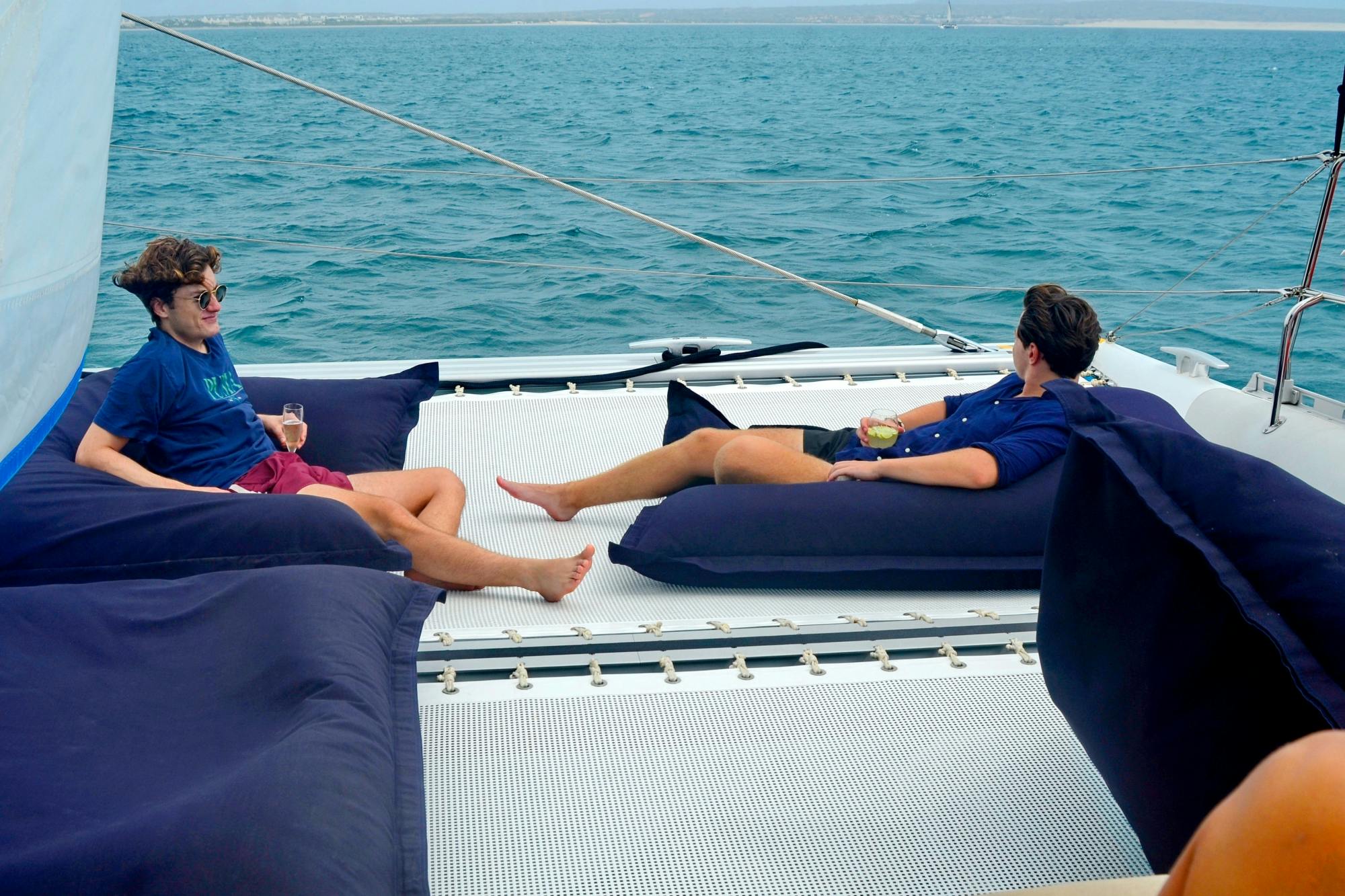 Catamaran cruise with lunch at a beach restaurant