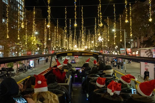 Christmas lights in Barcelona guided night bus tour