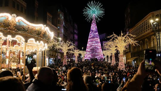 Christmas lights guided tour in Vigo from Santiago de Compostela
