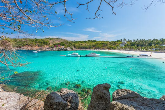 Eastern Phuket island-hopping catamaran tour at sunrise