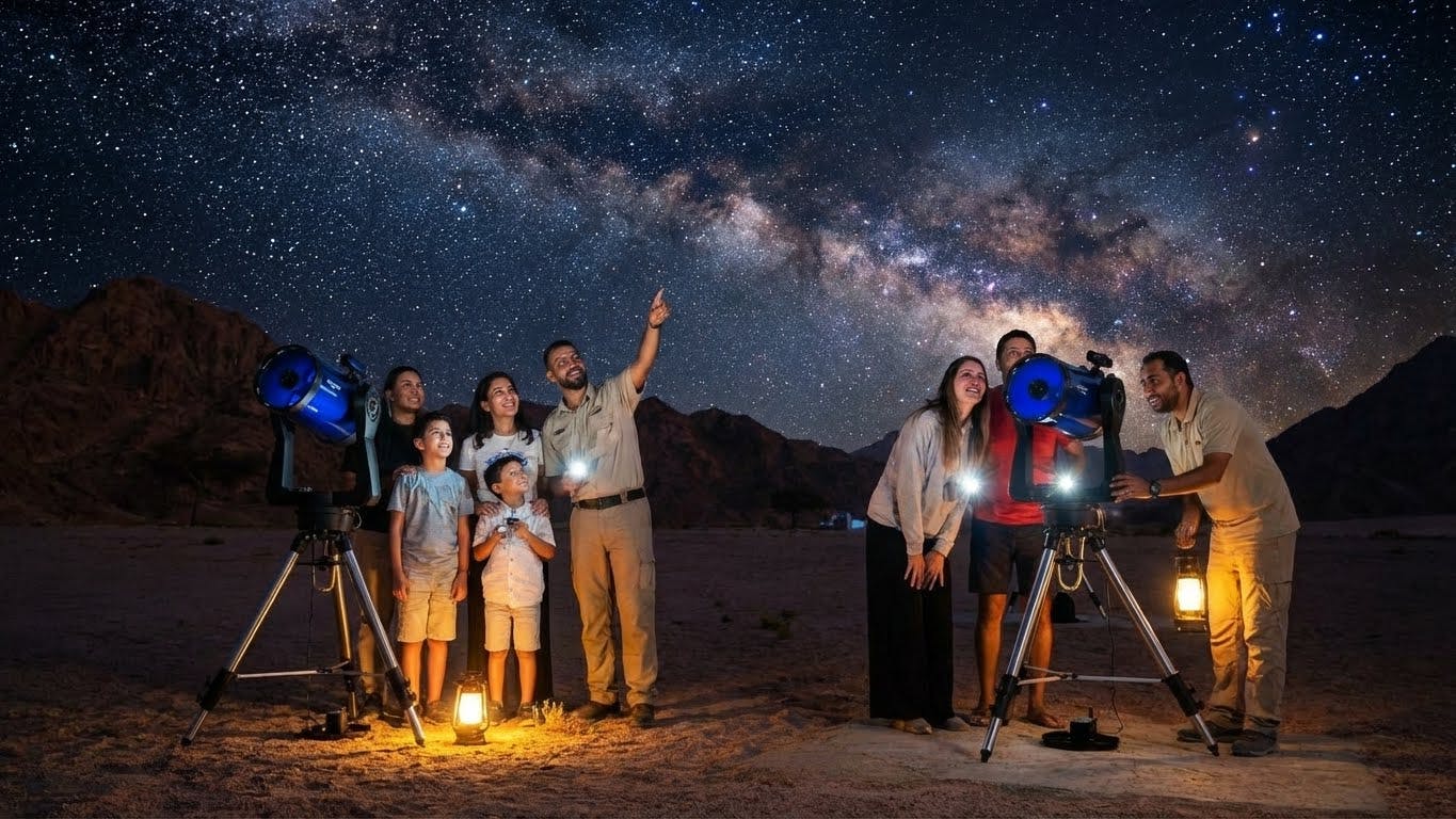 Sterrenkijken met een zandbuggy, kamelenrit, diner en show in Sharm El Sheikh