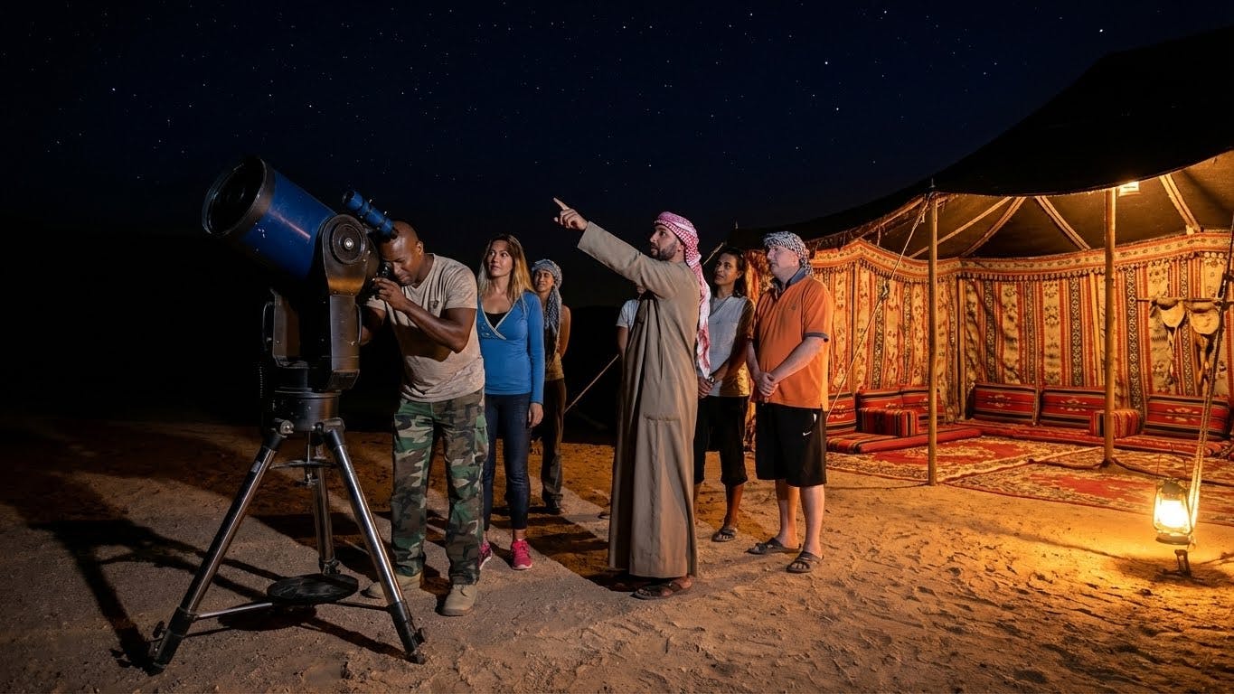 Observação de estrelas com quadriciclo, passeio de camelo, jantar e show em Sharm El Sheikh