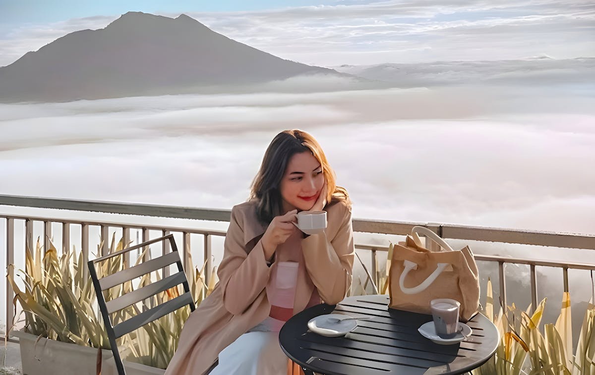 Bali hoogtepunten zonsopgang tour met uitzicht op vulkanen en koffie