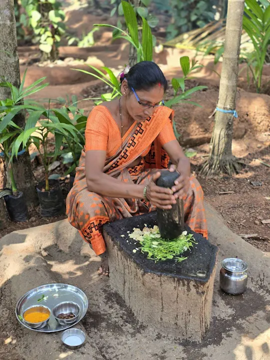 Authentic Goan Saraswat cooking experience on a local spice farm