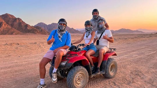 Quad bike morning tour with camel ride and tea in Hurghada