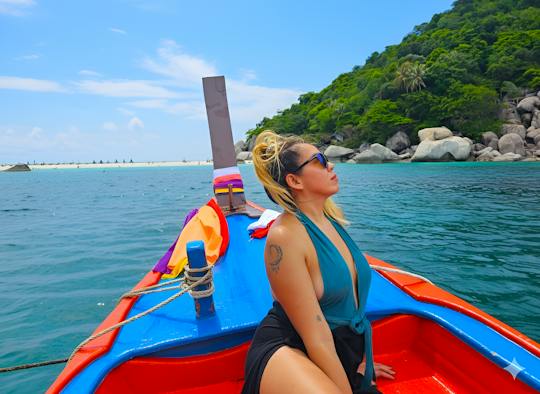 Excursion privée en bateau longtail à Koh Tao et Nang Yuan avec plongée en apnée