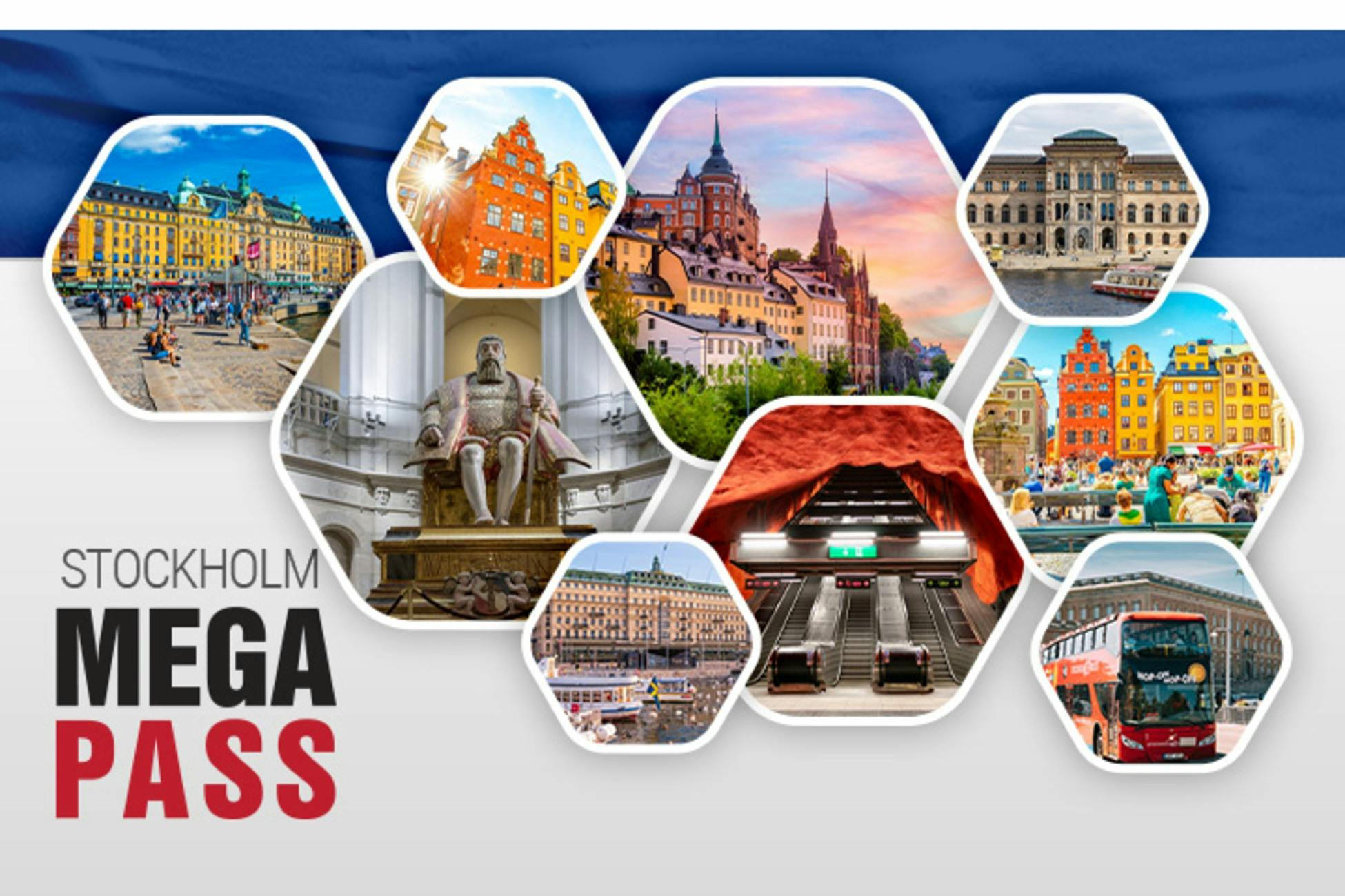 Stockholm combo tickets with hop-on hop-off bus and boat tour