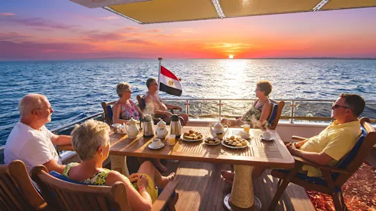 Zonsondergangcruise, afternoon tea en rondleiding door de oude binnenstad van Sharm El Sheikh