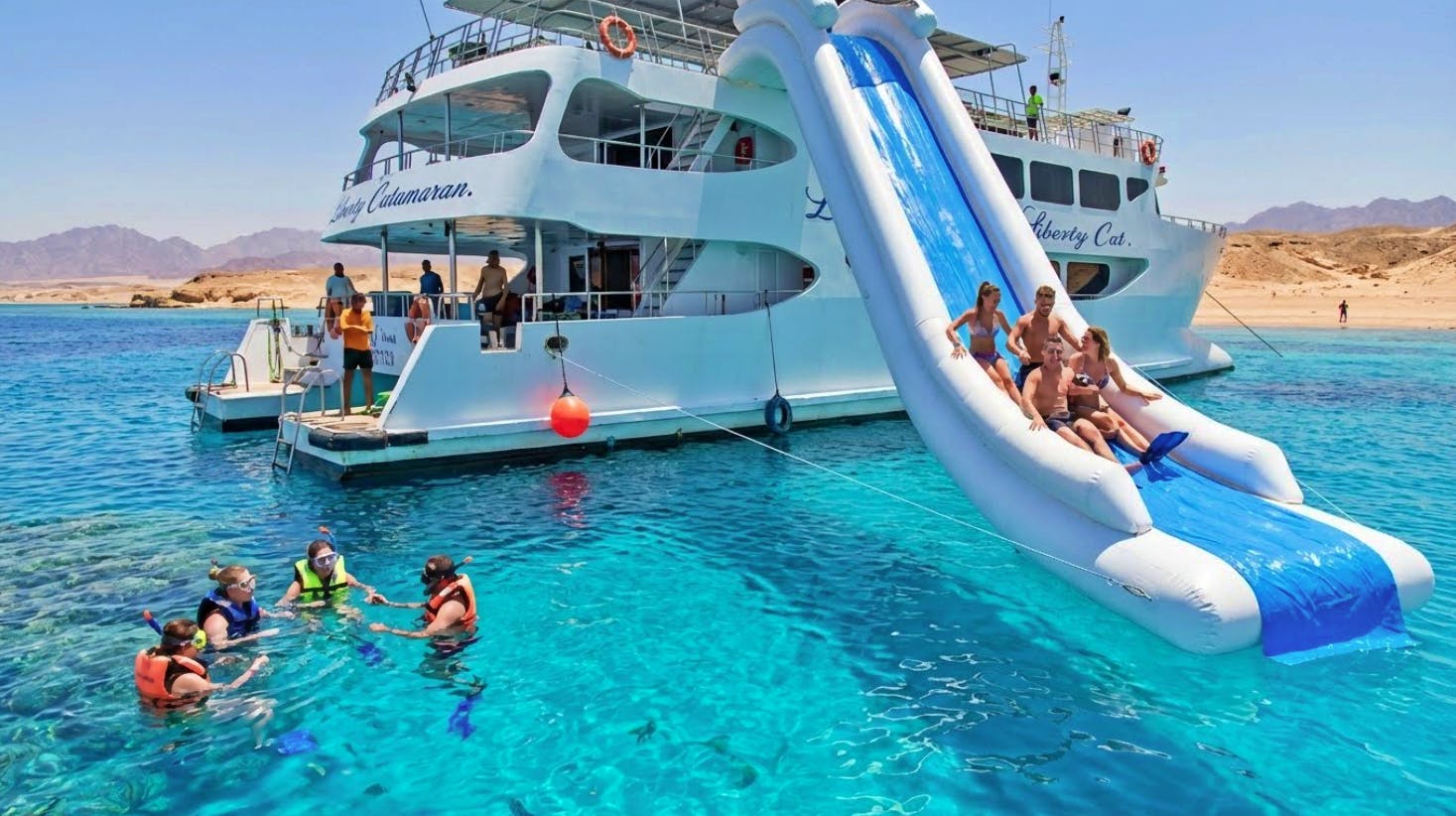 Sea trip and submarine on Liberty Catamaran from Sharm el-Sheikh