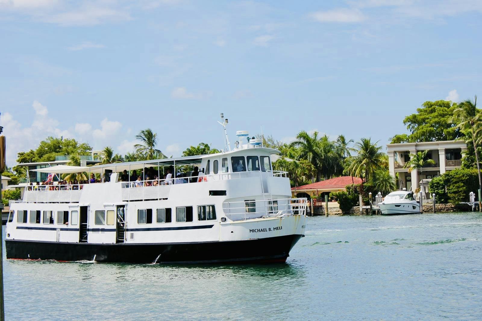 Miami celebrity boat tour and skyline views