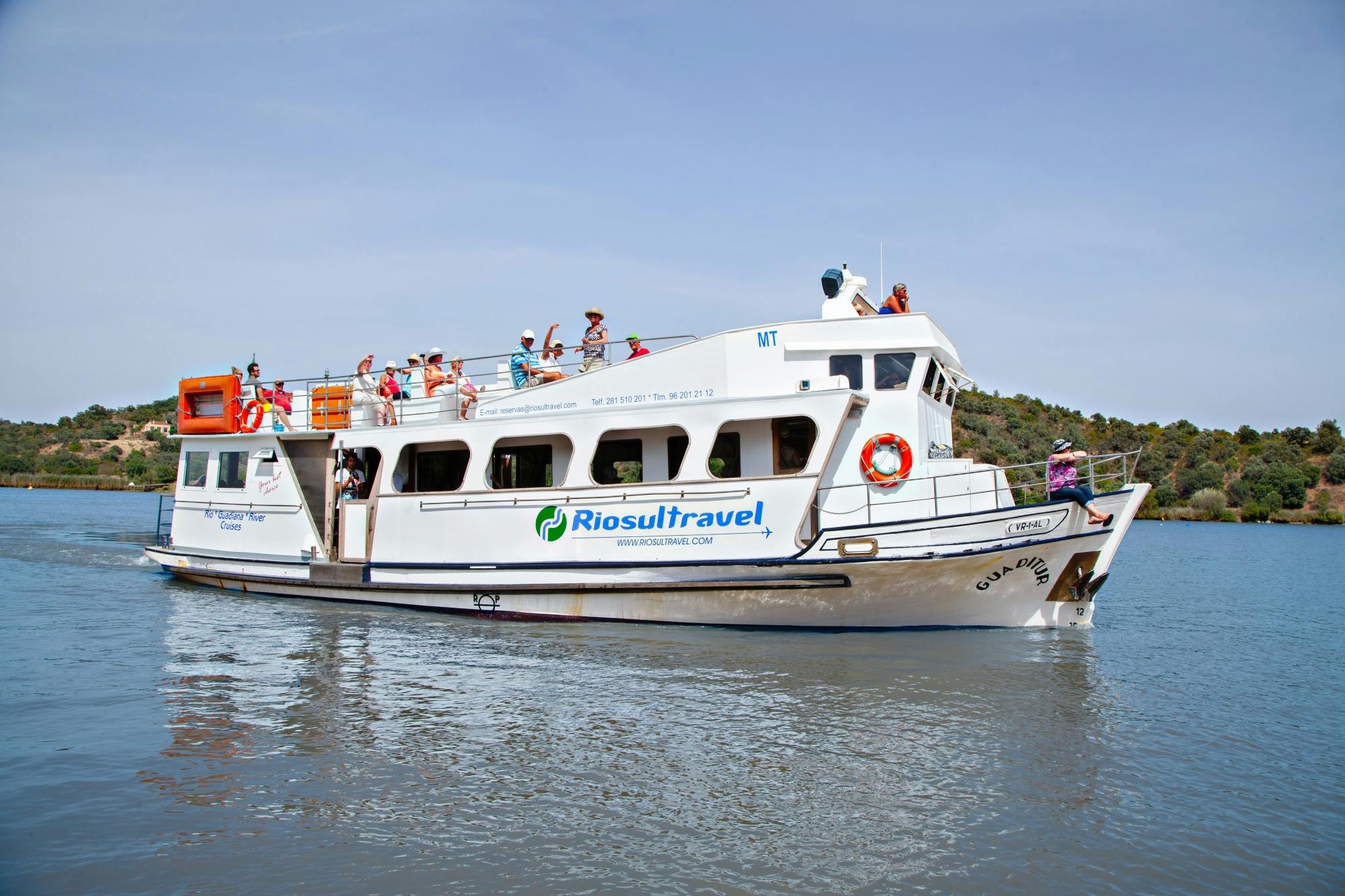 Guadiana boottocht op de rivier met barbecue