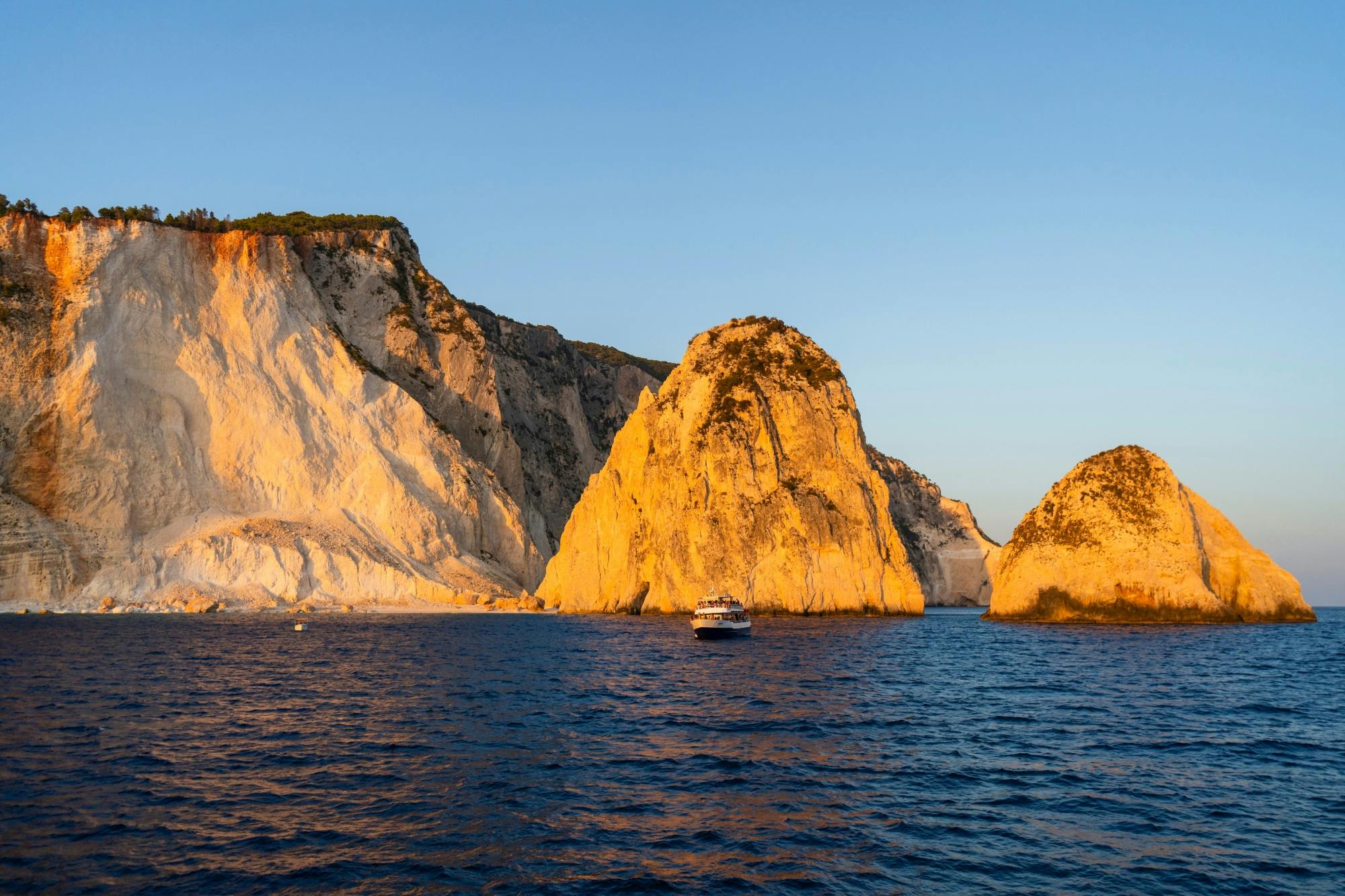 Zante sunset cruise on a traditional Greek boat