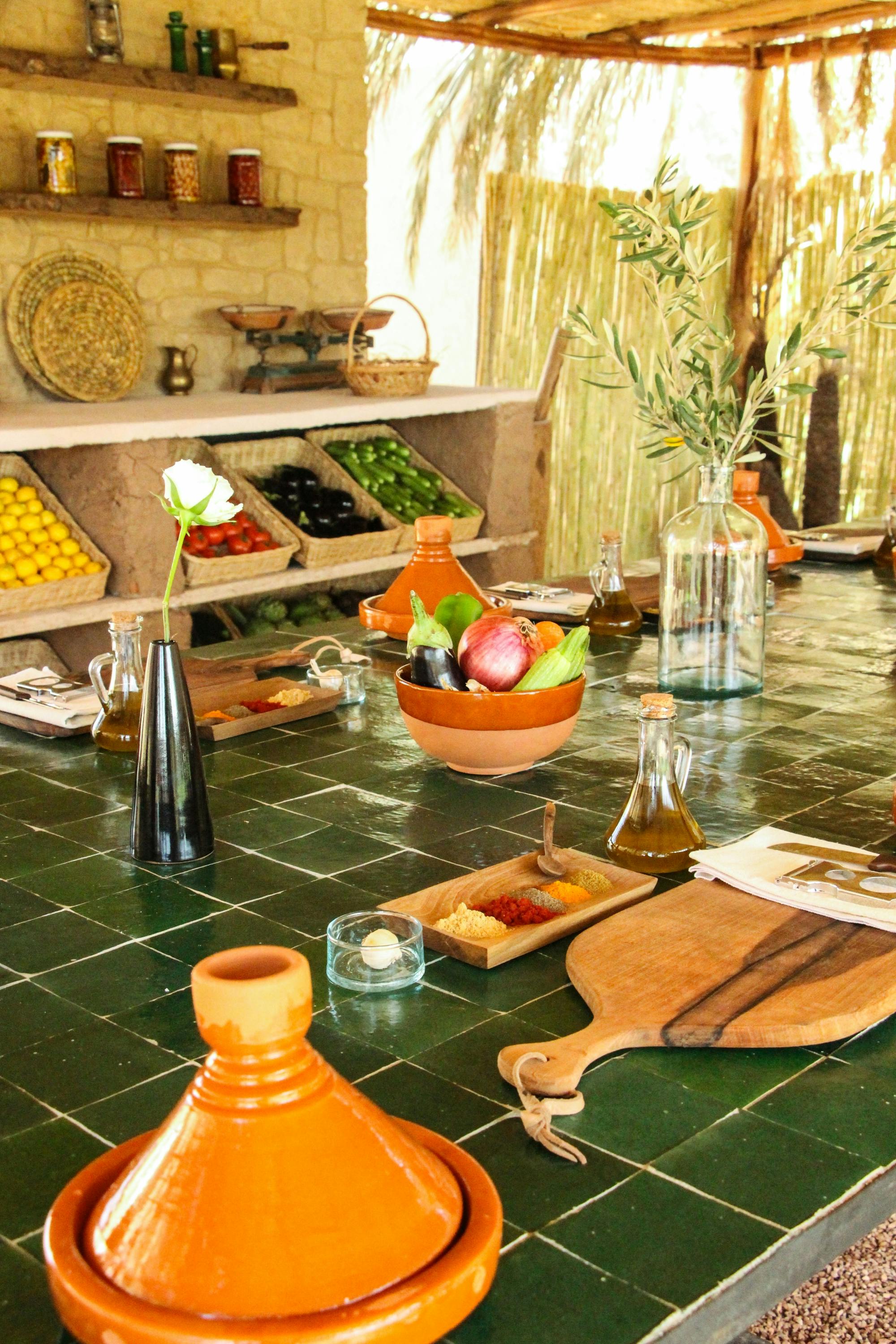 Moroccan cooking class with a local culinary expert and pickup