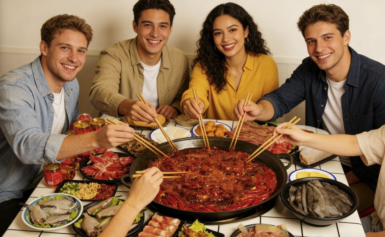 Chengdu private evening tour with hot pot dinner