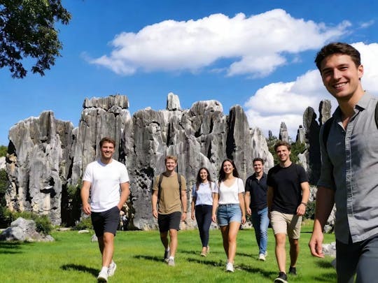 Prywatna wycieczka do kamiennego lasu w Kunming