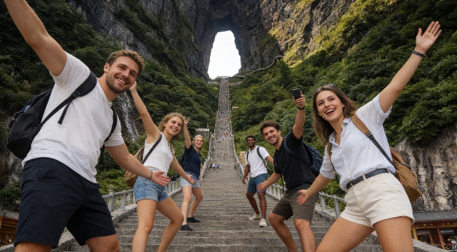 Private Tour zum Tianmen-Berg mit Seilbahnfahrt und Live-Musikshow