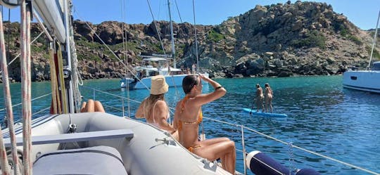 Morning half-day private yacht cruise in Milos