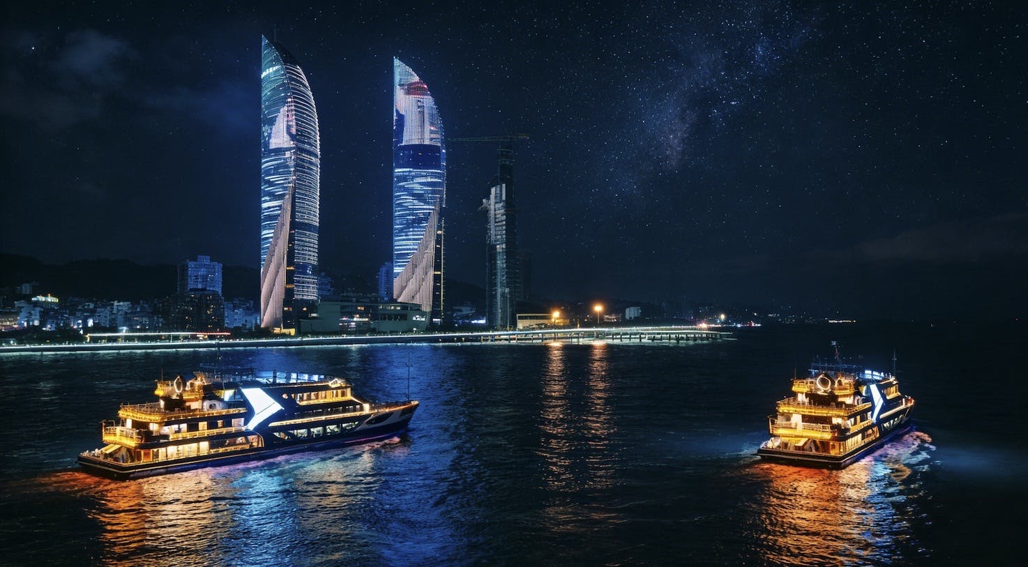 Xiamen night tour with Lujiang Cruise and Zhongshan Old Town