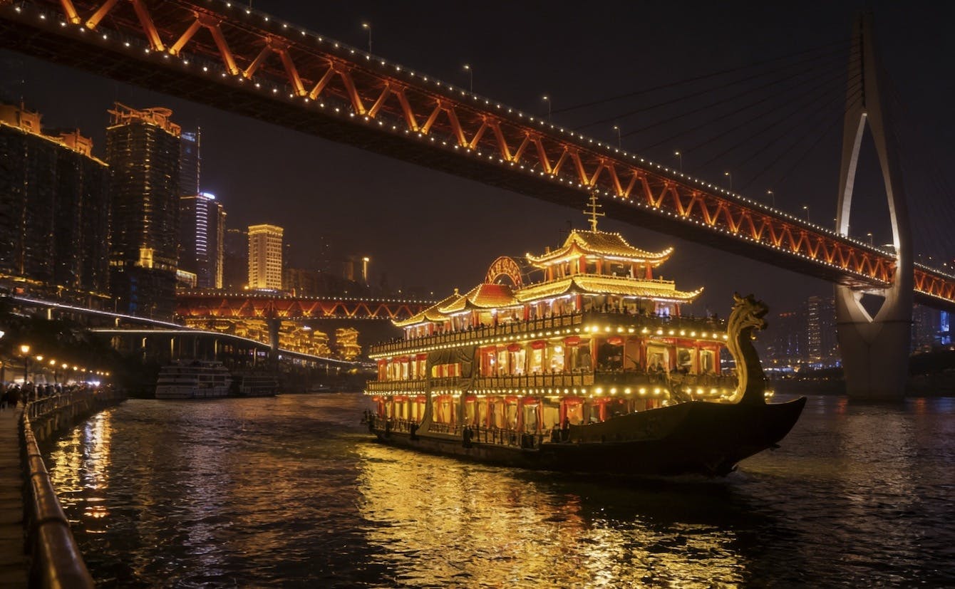 Private Yangtze River cruise by night in Chongqing