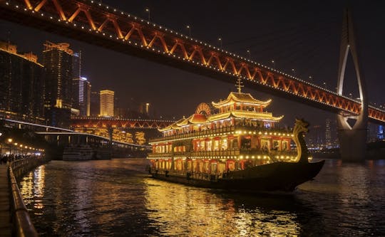 Private Yangtze River cruise by night in Chongqing