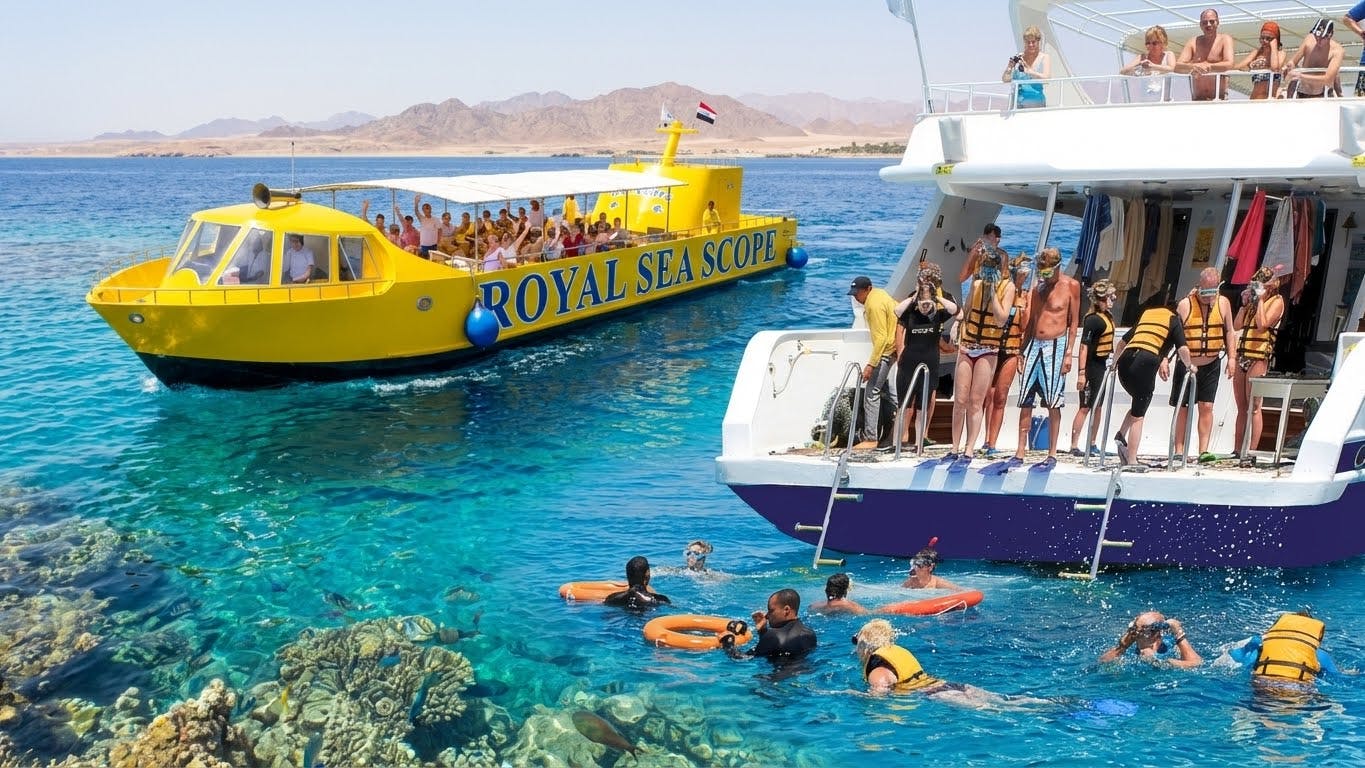 Snorkeling cruise with lunch and seascope submarine in Sharm el-Sheikh