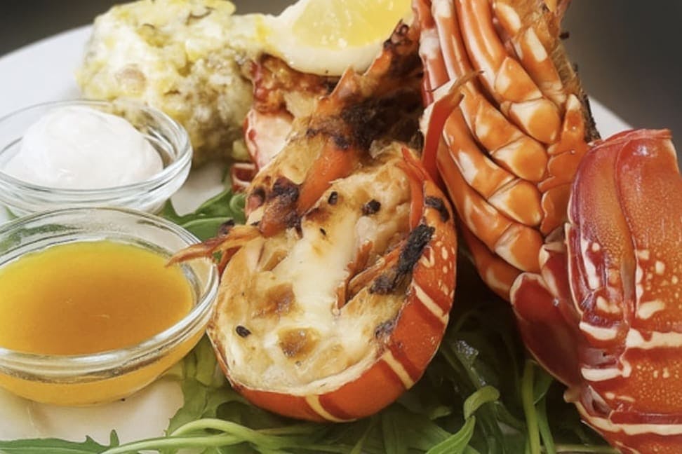 Lobster dinner at a seaside restaurant in Boa Vista with transfers