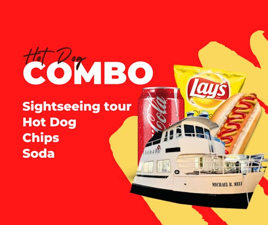 Miami sightseeing boat tour with hot dog combo