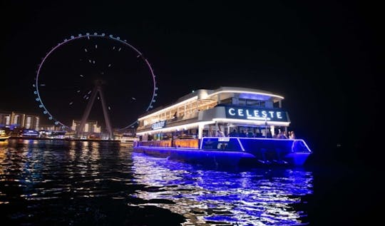 Croisière de luxe et dîner sur le pont principal ou supérieur du Celeste