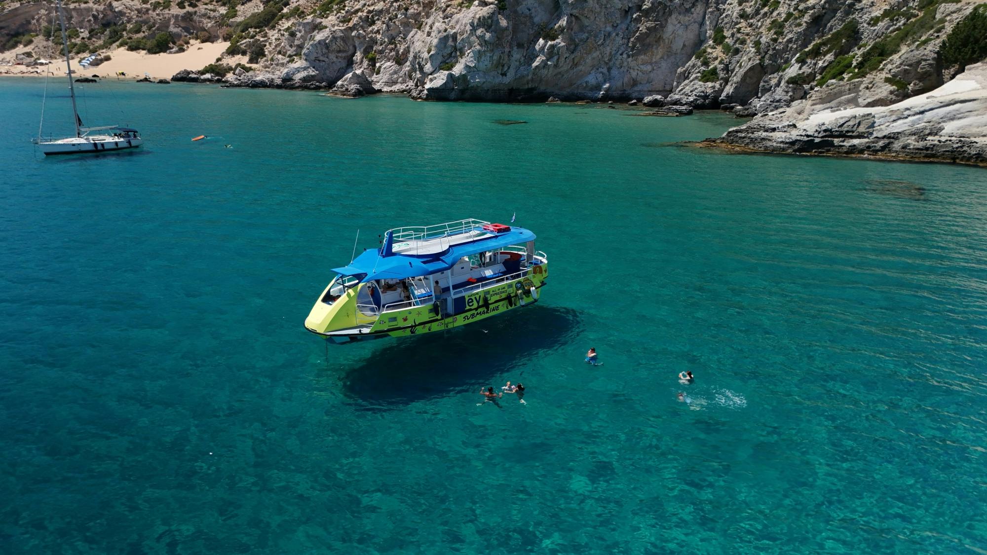 Semi-submarine adventure from Kolymbia with swim stops