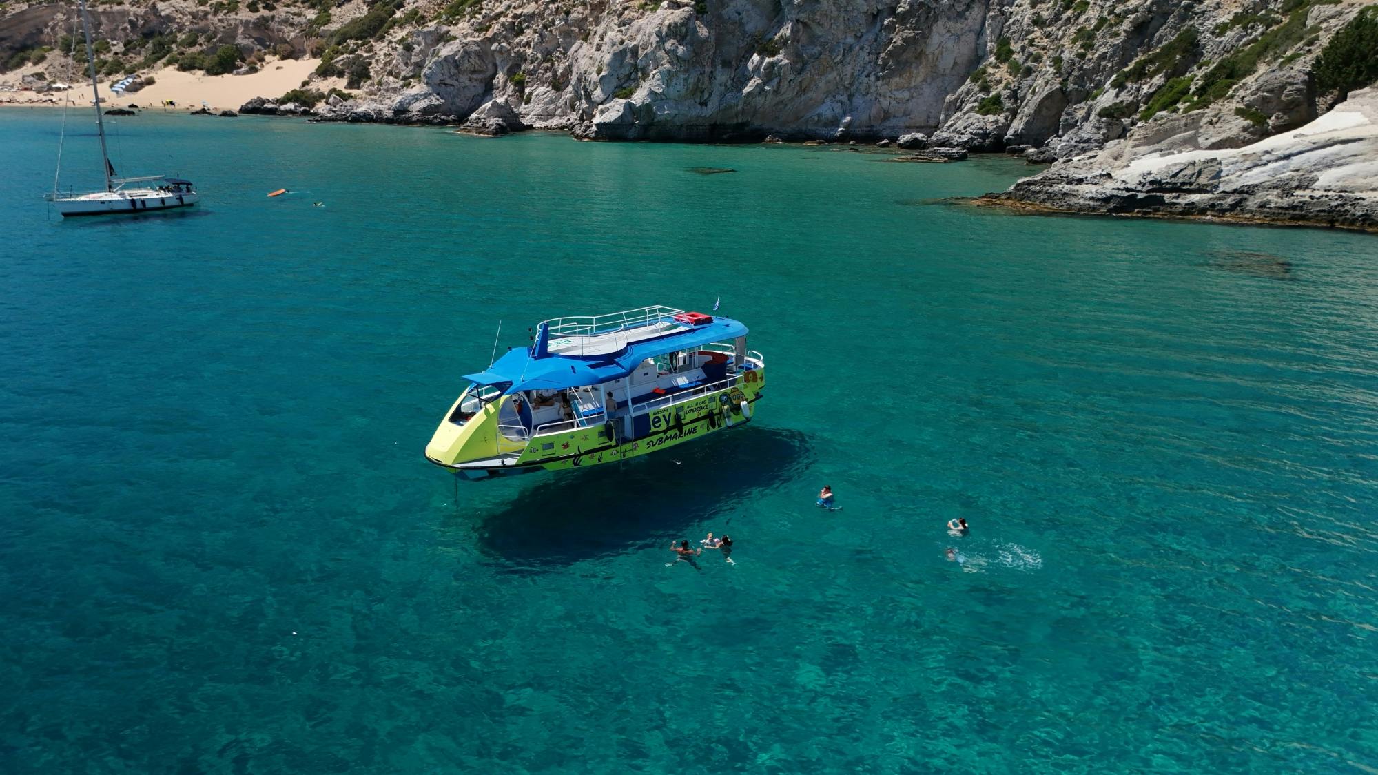 Semi-submarine adventure from Kolymbia with swim stops